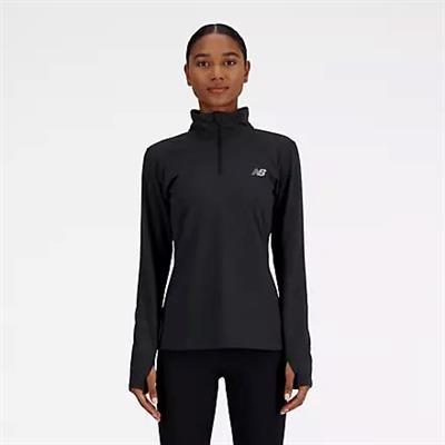 NB SPACE DYE WOMAN QUARTER ZIP BLACK